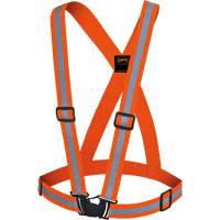High-Visibility Safety Sash, High Visibility Orange, Silver Reflective Colour, One Size SHI033 | Southpoint Industrial Supply