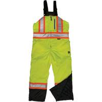 Ripstop Insulated Safety Bib Overall, Polyester, X-Small, High Visibility Lime-Yellow Southpoint Industrial Supply