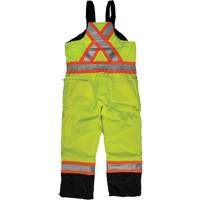 Ripstop Insulated Safety Bib Overall, Polyester, X-Small, High Visibility Lime-Yellow Southpoint Industrial Supply