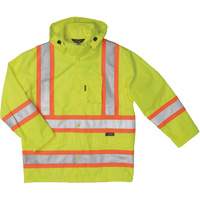 Manteau de s&eacute;curit&eacute; imperm&eacute;able en tissu ind&eacute;chirable Ripstop, Polyester, T-petit, Jaune lime haute visibilit&eacute; Southpoint Industrial Supply