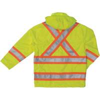 Manteau de s&eacute;curit&eacute; imperm&eacute;able en tissu ind&eacute;chirable Ripstop, Polyester, T-petit, Jaune lime haute visibilit&eacute; Southpoint Industrial Supply