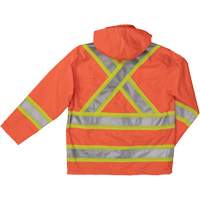 Manteau de s&eacute;curit&eacute; imperm&eacute;able en tissu ind&eacute;chirable Ripstop, Polyester, T-petit, Orange haute visibilit&eacute; Southpoint Industrial Supply