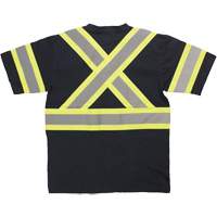 Short Sleeve Safety T-Shirt, Cotton, X-Small, Black Southpoint Industrial Supply
