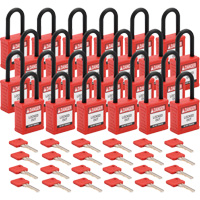 Velocity Lockout Padlocks, Red, Keyed Different, Nylon, 1-1/2" Width Southpoint Industrial Supply