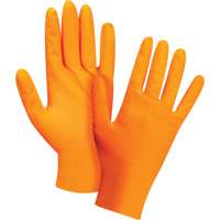 Gants d'examen de poids lourd &agrave; prise tactile, Petit, Nitrile, 8 mils, Sans poudre, Orange Southpoint Industrial Supply