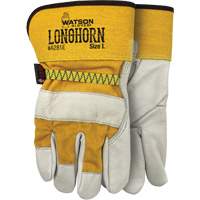 Longhorn Gloves, Large, Grain Cowhide Palm NJZ096 | Southpoint Industrial Supply