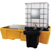 Double palette de d&eacute;versements IBC, Capacit&eacute; de d&eacute;versement 317 gal. US, 89" x 57" x 23" Southpoint Industrial Supply