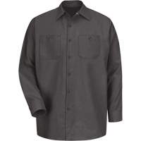 Long Sleeve Industrical Work Shirt, Men's, Medium, Charcoal Southpoint Industrial Supply