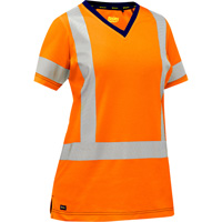 Chemise &agrave; manches courtes et X au dos Bisley pour femmes, Poly-coton, Petit, Orange haute visibilit&eacute; Southpoint Industrial Supply