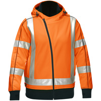 Coton ouat&eacute; doubl&eacute; de sherpa avec capuchon &agrave; fermeture &eacute;clair compl&egrave;te et X au dos Bisley pour femmes, Petit, Orange haute visibilit&eacute; Southpoint Industrial Supply