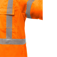 Chemise de travail &agrave; manches longues et X au dos Bisley avec X-Airflow, Poly-coton, Petit, Orange haute visibilit&eacute; Southpoint Industrial Supply