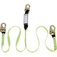 SA-54000-6 Shock Absorbing Lanyard, 6', Snap Hook Center, Snap Hook Leg Ends, Polyester Southpoint Industrial Supply