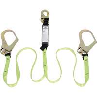 SA-54022-4 Shock Absorbing Lanyard, 4', Form Hook Center, Snap Hook Leg Ends, Polyester Southpoint Industrial Supply