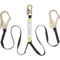 SA-64022-6 Shock Absorbing Lanyard, 6', Form Hook Center, Snap Hook Leg Ends, Polyester Southpoint Industrial Supply