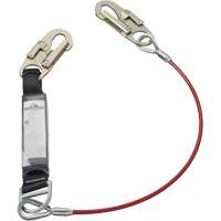 SA-5500-4 Shock Absorbing Lanyard, 4', Snap Hook Center, Snap Hook Leg Ends, Galvanized Steel Southpoint Industrial Supply