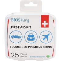 25-Piece Home & Travel First Aid Kit, Plastic B Southpoint Industrial Supply