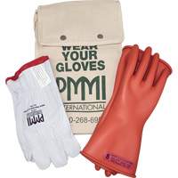 Rubber Electrical Insulating Glove Kit, ASTM Class 0, Size 8, 11" L Southpoint Industrial Supply