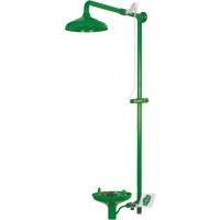 Laboratory Combination Shower with Open ABS Bowl, Wall-Mount Southpoint Industrial Supply