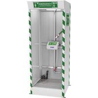 Cabine de douche d'urgence et douche oculaire/faciale couverte avec pompe de puisard Southpoint Industrial Supply