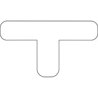 Formes pour le marquage des planchers, T, 9,5" lo x 6,5" la, Blanc, Vinyle Southpoint Industrial Supply