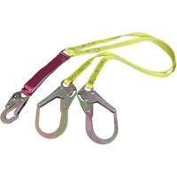 External Energy Absorber Lanyard with 2-1/4" Hooks, 6', Snap Hook Center, Snap Hook Leg Ends, Polyester Southpoint Industrial Supply