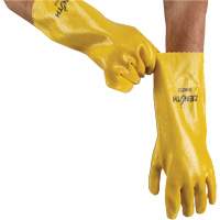 Rough-Finish Chemical-Resistant Gloves, Size 9, 14" L, PVC, Interlock Inner Lining, 47-mil Southpoint Industrial Supply