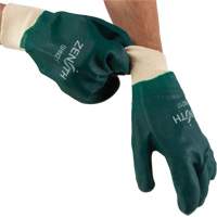 Double Dipped Green Gloves, 10" L, PVC, Cotton Jersey Inner Lining, 70-mil Southpoint Industrial Supply