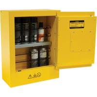 Mini Flammable Safety Cabinet, 2 Gal., 1 Door, 17" W x 22" H x 8" D Southpoint Industrial Supply