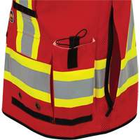 6678 High-Visibility Antimicrobial Mesh-Back Surveyor Vest, Red, Small, Polyester Southpoint Industrial Supply