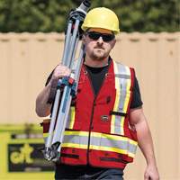6678 High-Visibility Antimicrobial Mesh-Back Surveyor Vest, Red, Small, Polyester Southpoint Industrial Supply