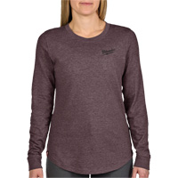 FREEFLEX Long-Sleeve Hybrid T-Shirt, Women's, X-Small, Purple Southpoint Industrial Supply