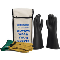 Ensemble de gants en caoutchouc pour l'&eacute;lectricit&eacute; de classe 1, 8, 14" lo, 37 cal/cm², NFPA 70E Southpoint Industrial Supply