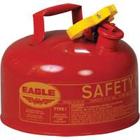Safety Can for Flammables, Type I, Galvanized Steel, 2 US gal., Red, FM Approved/UL/ULC Listed Southpoint Industrial Supply
