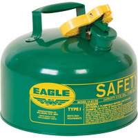 Safety Can for Combustibles, Type I, Galvanized Steel, 2 US gal., Green, FM Approved/UL/ULC Listed Southpoint Industrial Supply