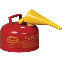 Safety Can for Flammables with Funnel, Type I, Galvanized Steel, 2.5 US gal., Red, FM Approved/UL/ULC Listed Southpoint Industrial Supply