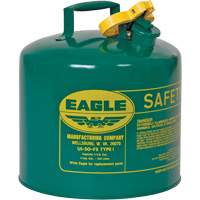 Safety Can for Combustibles, Type I, Galvanized Steel, 5 US gal., Green, FM Approved/UL/ULC Listed Southpoint Industrial Supply