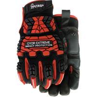 010R Extreme Red Impact Resistant Gloves, X-Small, Microfibre Palm, Hook & Loop Cuff Southpoint Industrial Supply