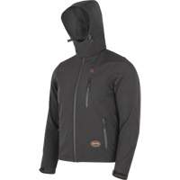 Heated Soft-Shell Jacket, Men's, Small, Black Southpoint Industrial Supply