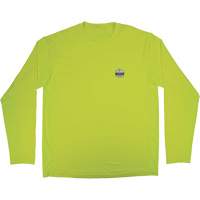 Chill-Its 6689 Cooling Long Sleeve Sun Shirt with UV Protection, High-Visibility Lime-Yellow, Small Southpoint Industrial Supply