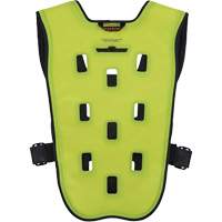 Chill-Its 6685 Dry Evaporative Cooling Vest with Zipper Closure, X-Small, High Visibility Lime-Yellow Southpoint Industrial Supply
