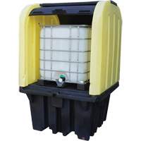 Yellow Roll Top Hardcover Spill Pallet, 65" L x 65" W x 101" H, 5000 lbs. Load Capacity Southpoint Industrial Supply