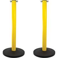 Industrial Stanchion, 37" High, Yellow Southpoint Industrial Supply