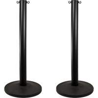 Industrial Stanchion, 37" High, Black Southpoint Industrial Supply