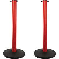 Industrial Stanchion, 37" High, Red Southpoint Industrial Supply