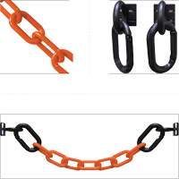 Magnetic Chain Barrier Warehouse Kit, Orange Southpoint Industrial Supply