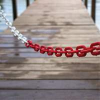 Bicolour Plastic Barrier Chain, Green/White Southpoint Industrial Supply