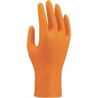 Gants jetables haute visibilit&eacute; 709HVO, 7/Petit, Nitrile, 8 mils, Sans poudre, Orange Southpoint Industrial Supply