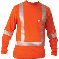 Long-Sleeved T-Shirt, Small, Orange Southpoint Industrial Supply