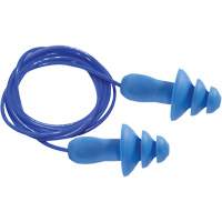 Bouchons d'oreilles r&eacute;utilisables bleus 100 % d&eacute;tectables par m&eacute;tal SEALTEC TipGrip, Avec cordon, Taille unique, Vrac - Boîte, NRR dB 26 dB Southpoint Industrial Supply