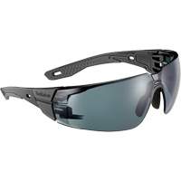Lunettes de s&eacute;curit&eacute; RUSH+ 2.0 avec monture noire et grise, M/G, Lentille Fum&eacute;e, Antibu&eacute;e/Anti-&eacute;gratignures, ANSI Z87+ Southpoint Industrial Supply